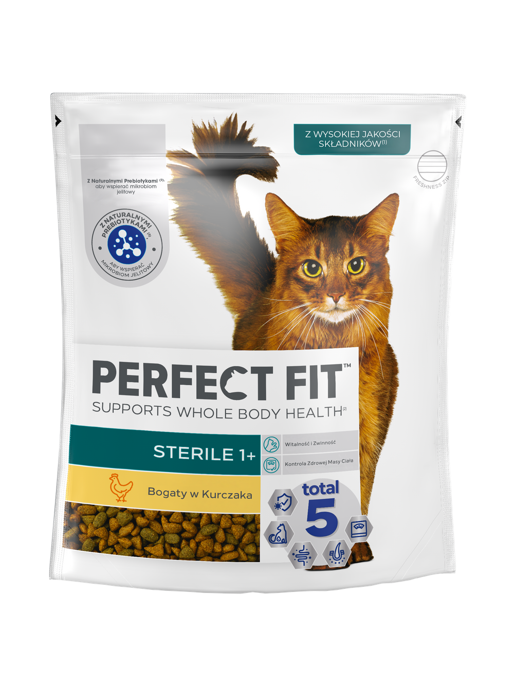 PERFECT FIT (Sterile 1+) 4x750g Bogaty w Kurczaka - sucha karma dla kota po sterylizacji