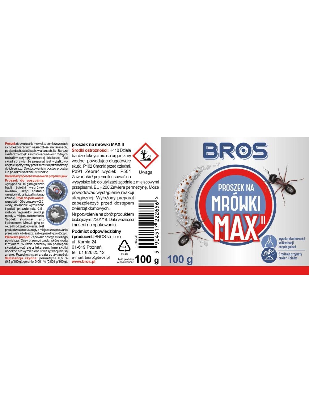 Bros Proszek na mrówki MAX 100g