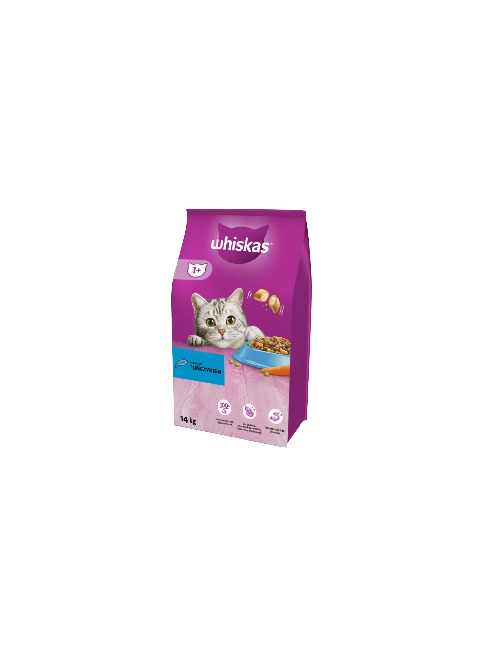 WHISKAS Adult 14 kg - sucha karma dla dorosłego kota, z pysznym tuńczykiem  + niespodzianka dla kota GRATIS!!!