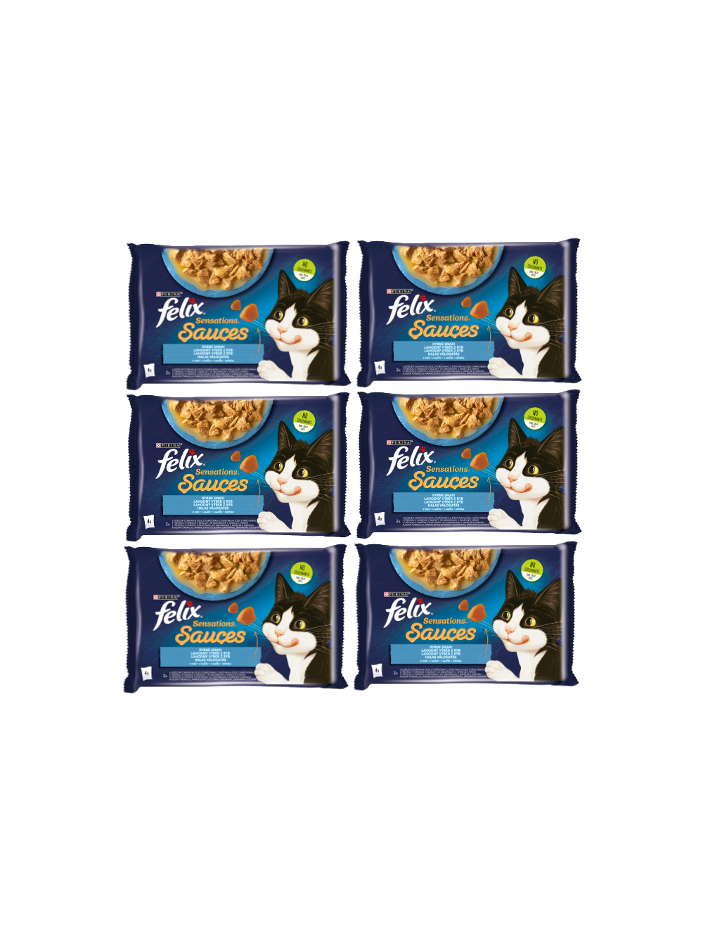 FELIX Sensations Sauces Karma dla kotów rybne smaki w sosie 12x(4x85g)