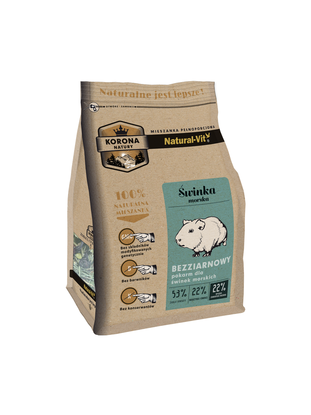 KORONA NATURY Natural-Vit pokarm dla świnki morskiej 750g