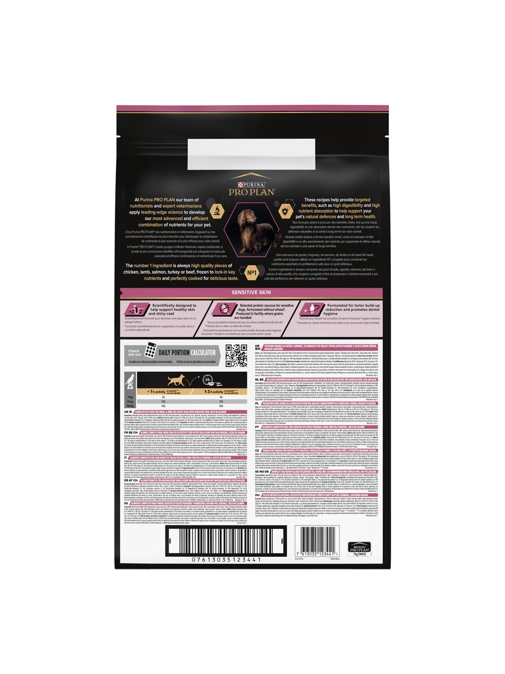 PRO PLAN Sensitive Skin Small & Mini Adult Karma dla psów bogata w łososia 7kg