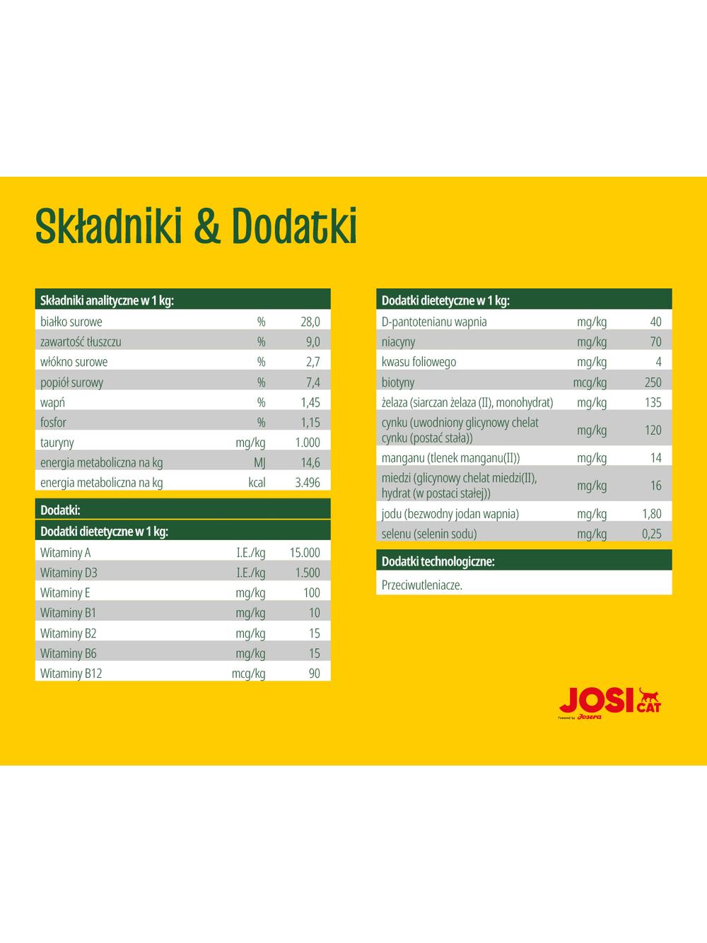 JOSERA JosiCat Crunchy Chicken 10kg + NIESPODZIANKA DLA KOTA GRATIS!