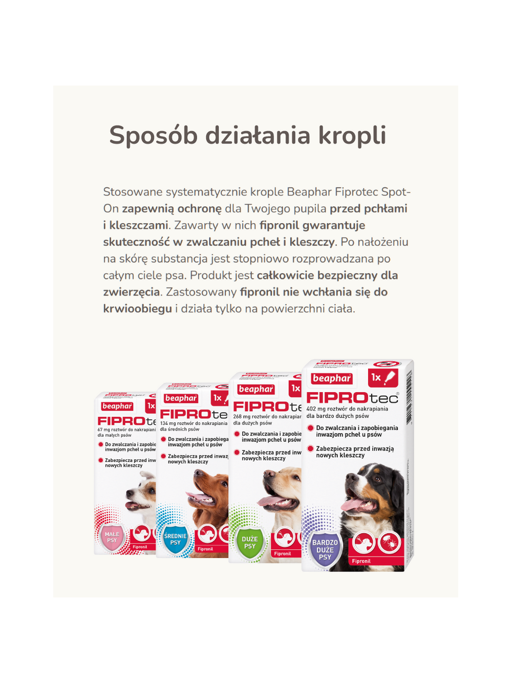 Fiprotec XL dla psów od 40 do 60 kg  - 402mg