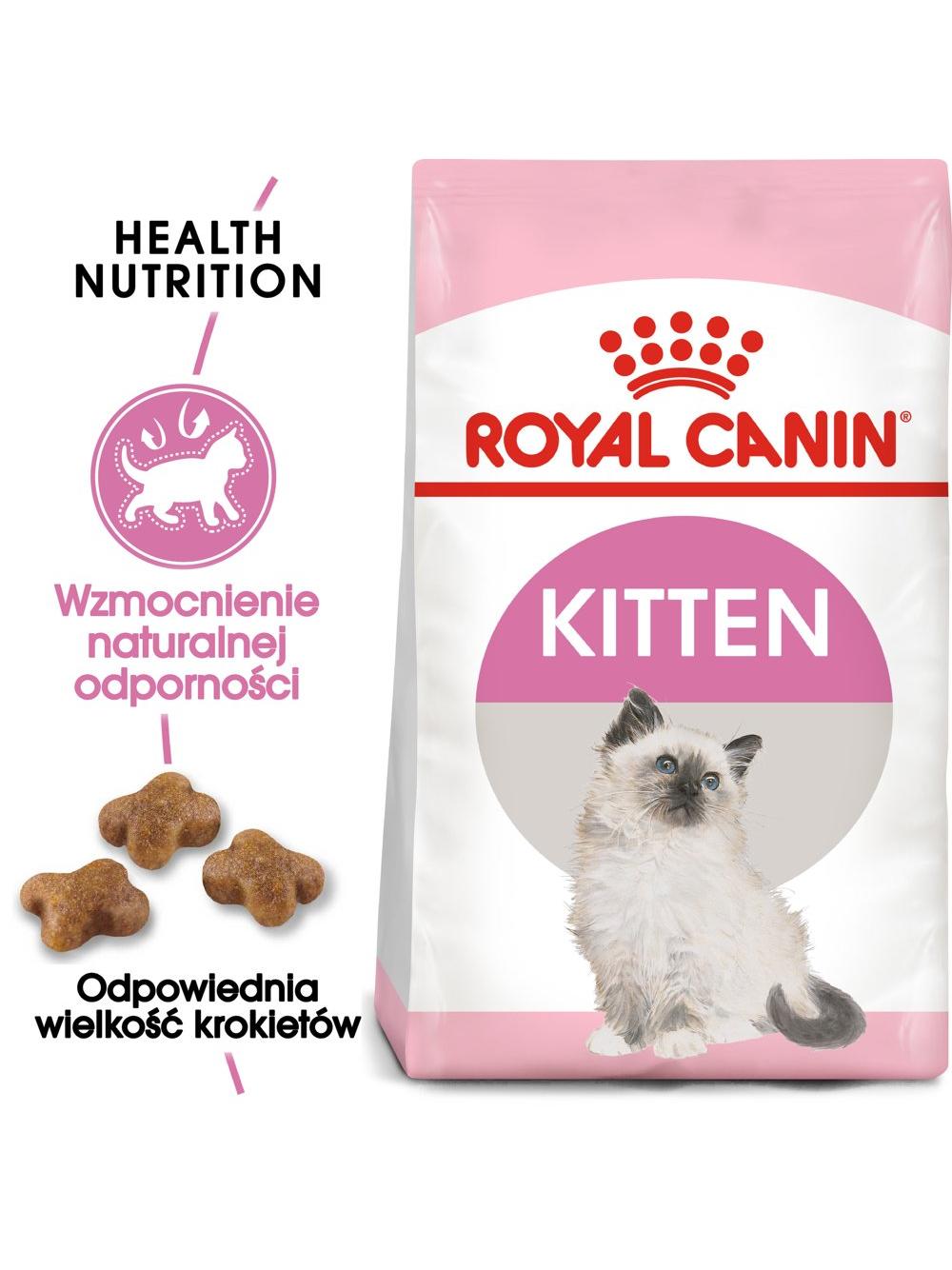 ROYAL CANIN  Kitten 10kg karma sucha dla kociąt od 4 do 12 miesiąca życia  + niespodzianka dla kota GRATIS!