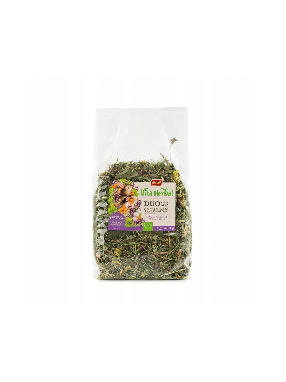 VITAPOL Vita Herbal Duo Snack - łąka kwiatowa dla gryzoni i królika 400g