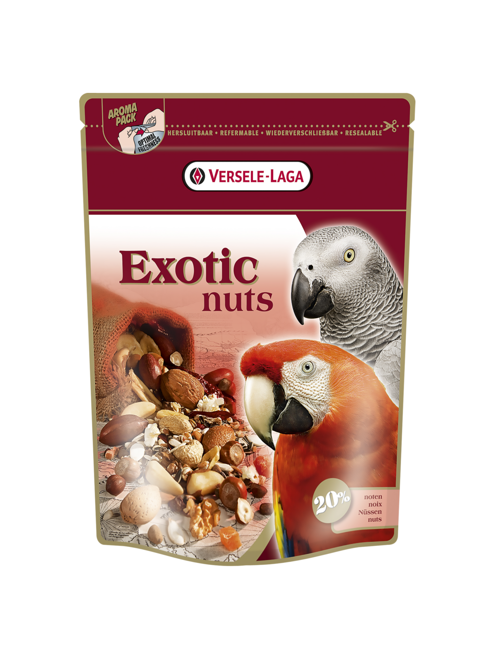VERSELE-LAGA Exotic Nuts 750g- mieszanka orzechowa dla dużych papug 750g
