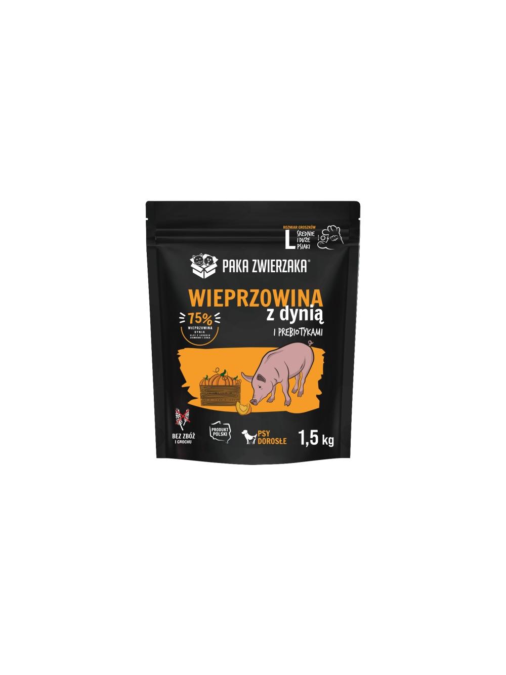 Paka Zwierzaka - Karma sucha SH Wieprzowina z dynią "L" 1,5kg