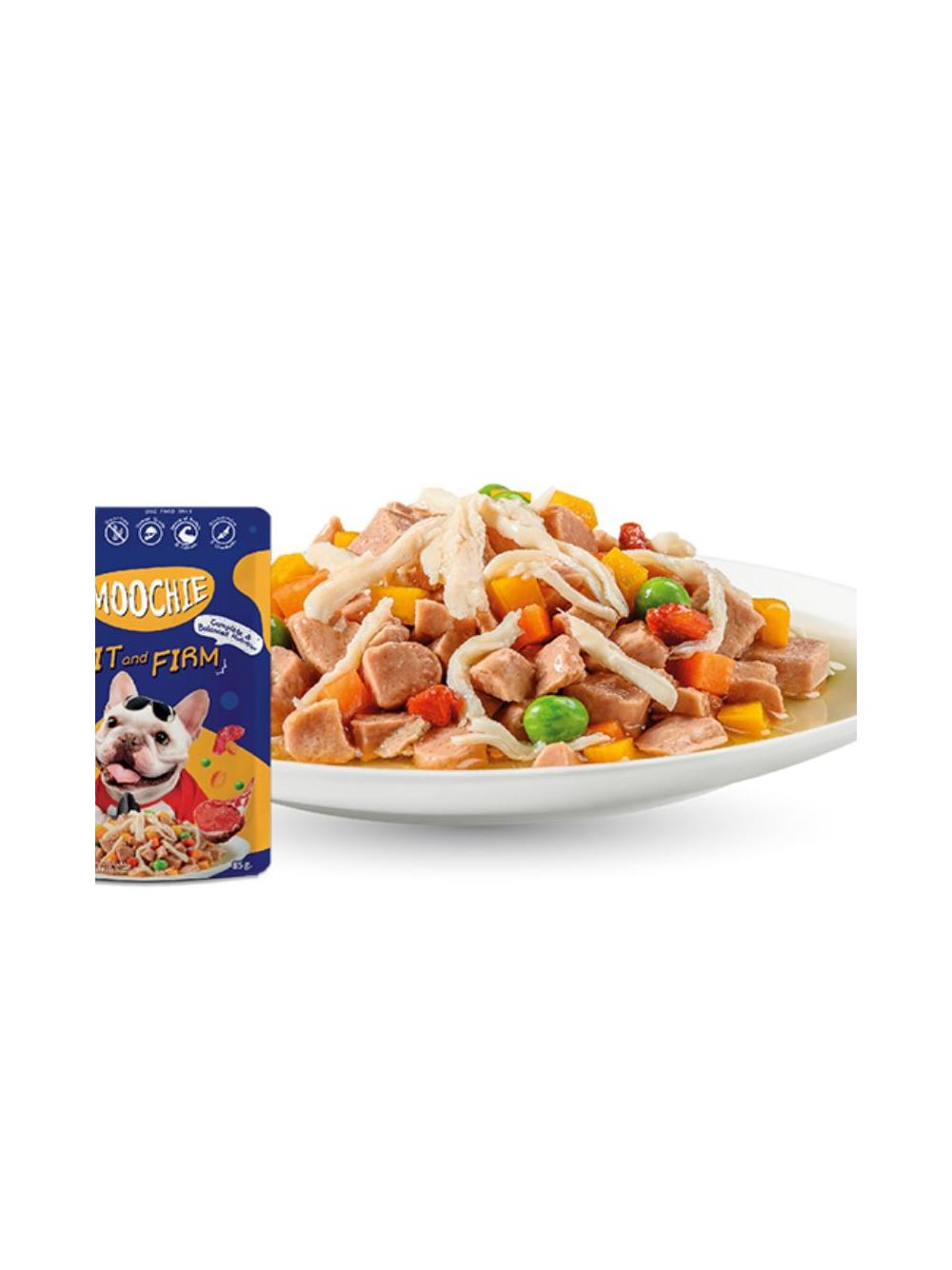 MOOCHIE Fit and Firm With Beef 85g karma mokra dla psa z jagnięciną