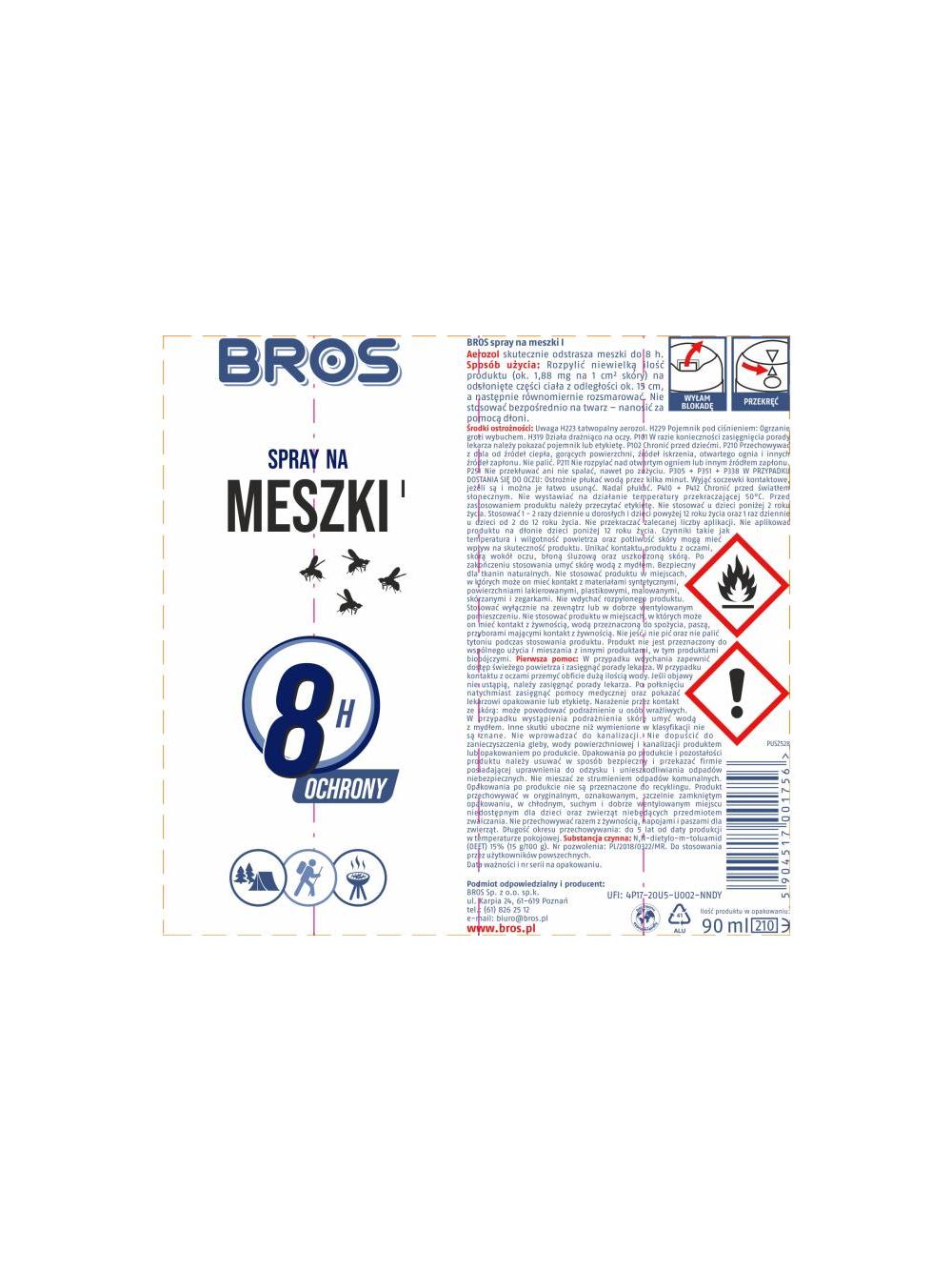 BROS - Spray na meszki 90ml