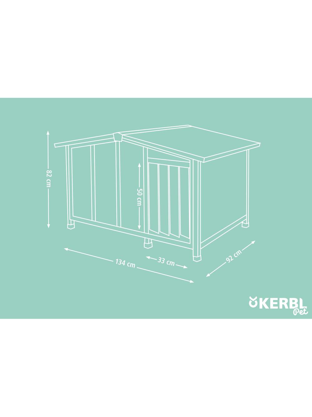 KERBL Buda dla psa Overview, 134 x 92 x 82 cm