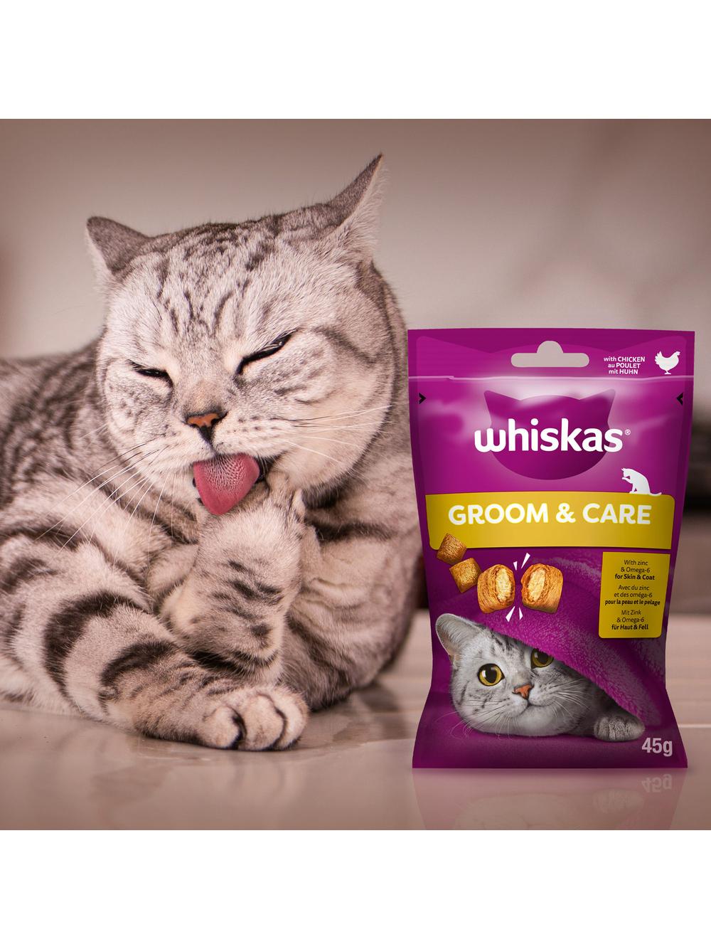 WHISKAS Zdrowy Blask 8x45g - przysmak dla kota, z kurczakiem