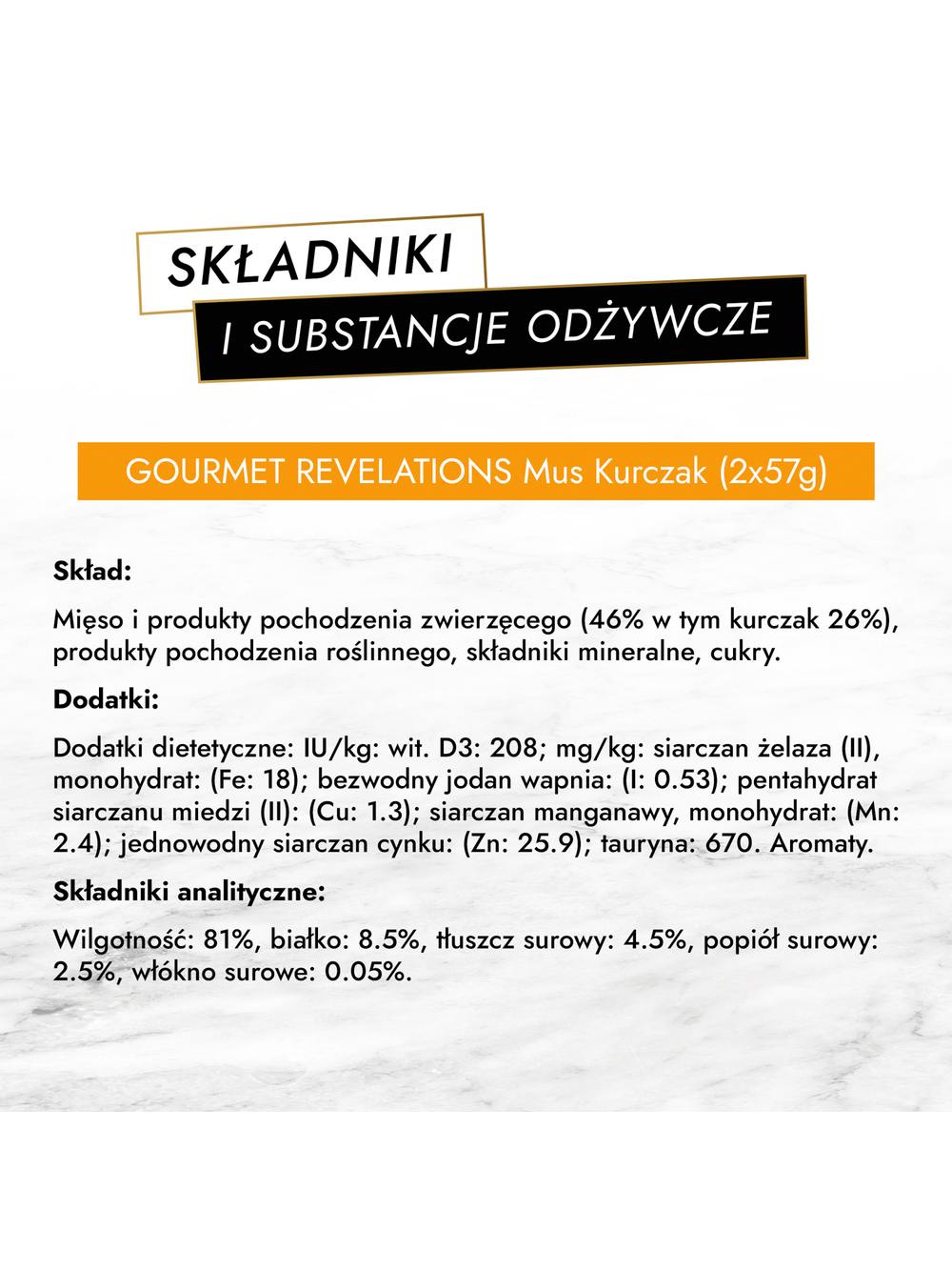 GOURMET Revelations Mus z Kurczakiem w kaskadzie sosu 8x57g (4x2x57g)