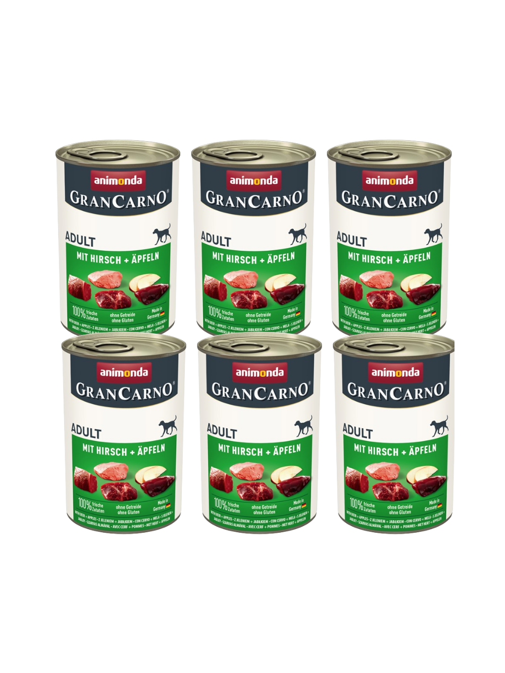 ANIMONDA GranCarno Adult Dog smak: Jeleń i jabłko 6x400g