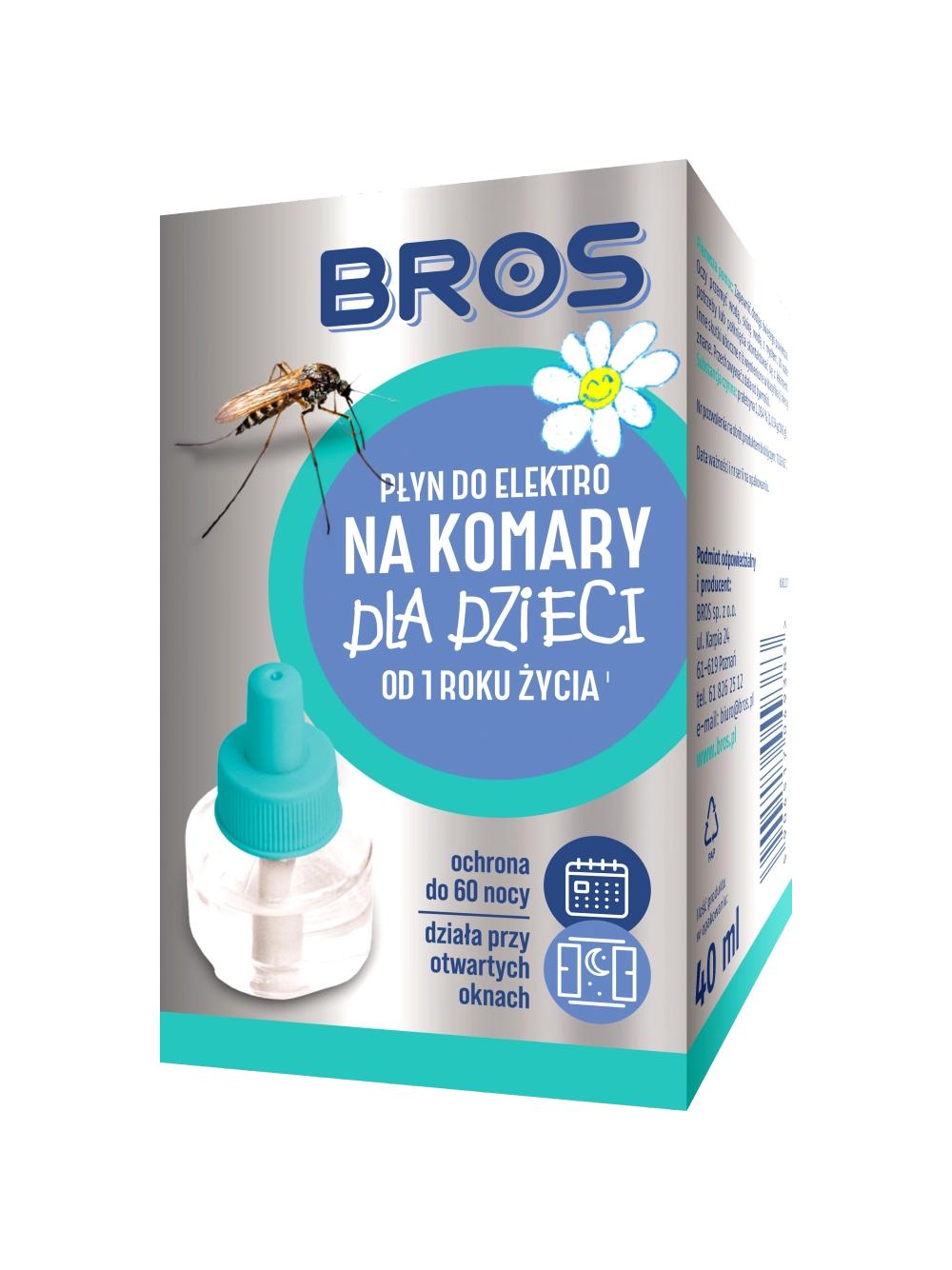 BROS - płyn do elektro na komary dla dzieci od 1 roku życia 60 nocy