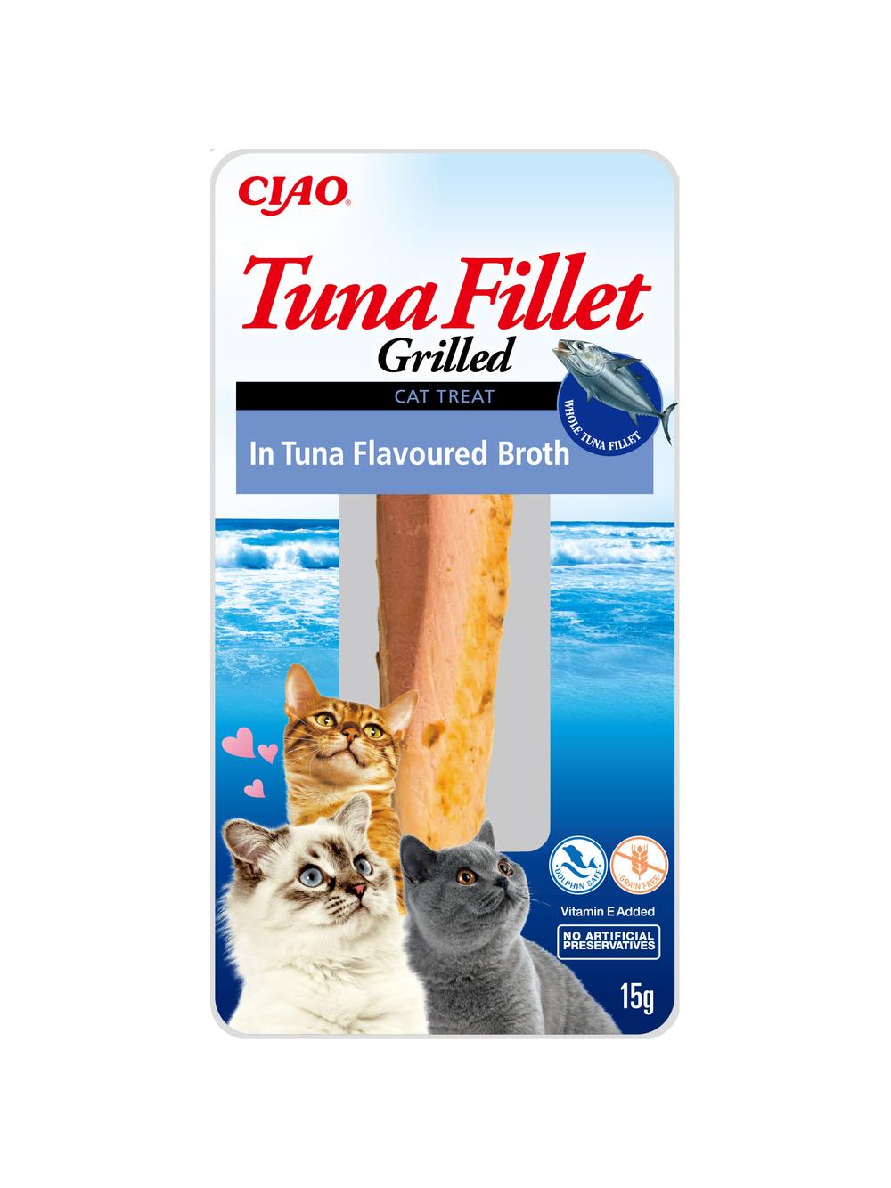INABA  Tuna Fillet dla kota - Tuńczyk w bulionie z tuńczyka 15g