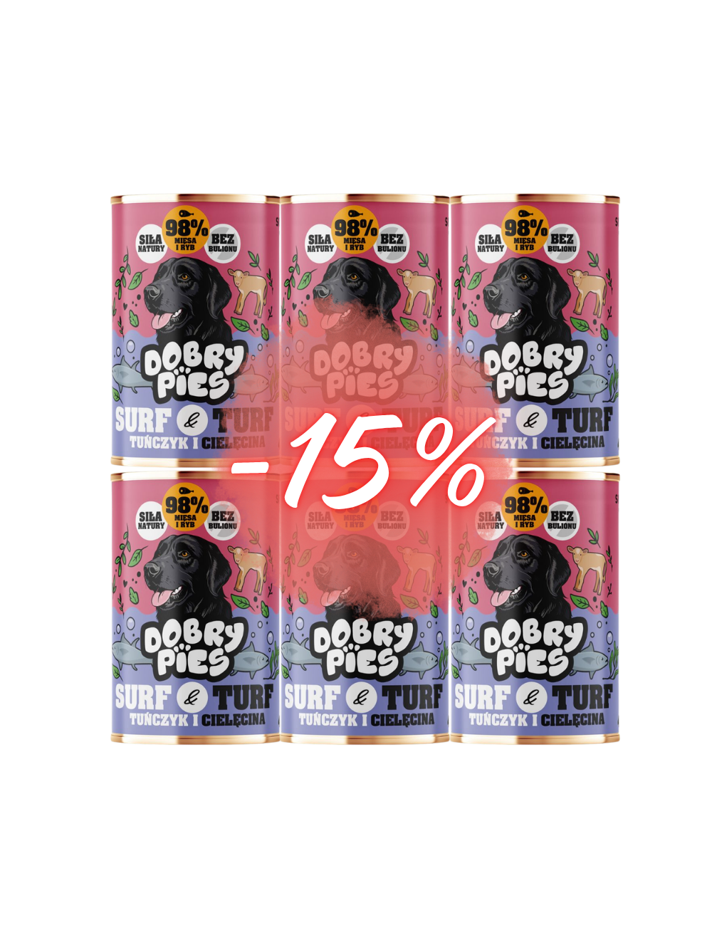 Dobry Pies Tuńczyk i cielęcina 6x400g