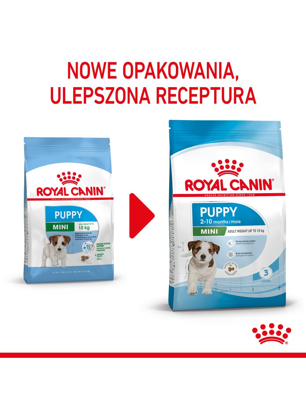 ROYAL CANIN Mini Puppy 2kg karma sucha dla szczeniąt, od 2 do 10 miesiąca życia, ras małych + niespodzianka dla psa GRATIS!