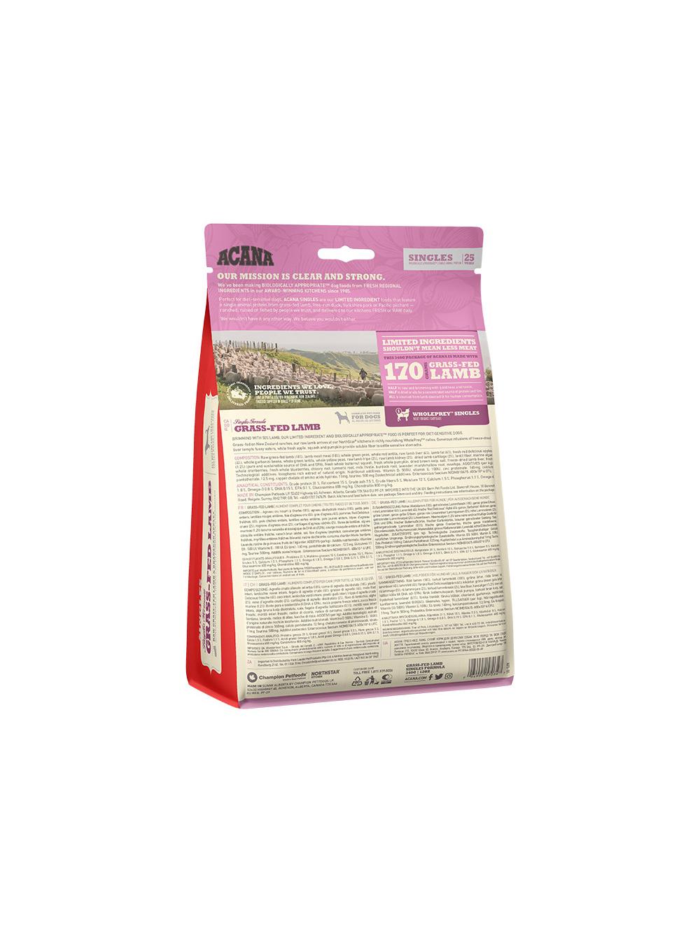 ACANA SINGLES Grass-Fed Lamb 2kg + niespodzianka dla psa GRATIS!