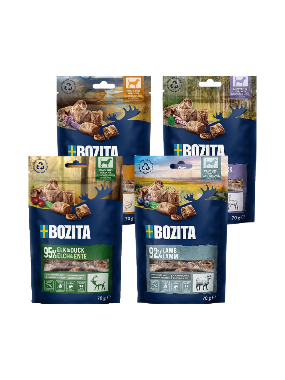 BOZITA Meaty Bites Mix Smaków 4x70g