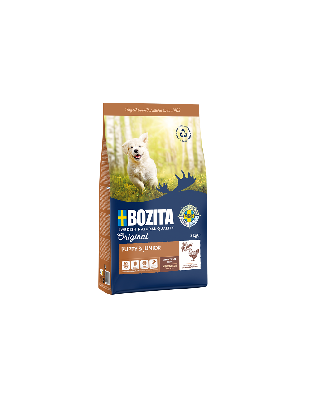 Bozita Original Puppy & Junior Kurczak - Sucha Karma Dla Psa - 3 Kg