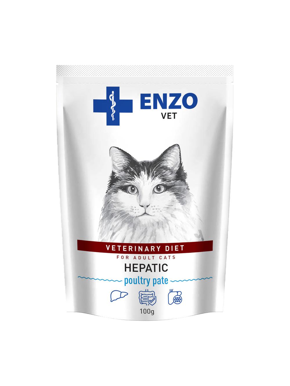 ENZO VET Hepatic drób-pasztet dla kotów 100g