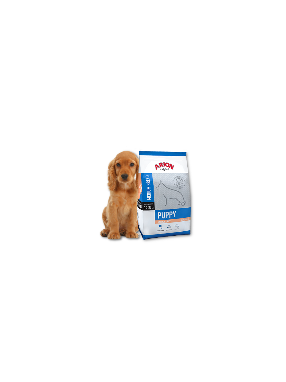 ARION Original Puppy Medium Breed Salmon & Rice 12kg + niespodzianka dla psa GRATIS!