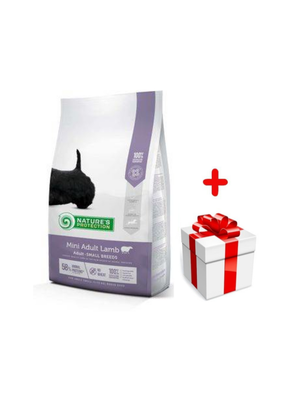 NATURES PROTECTION Mini Adult Lamb 2kg + niespodzianka dla psa GRATIS!