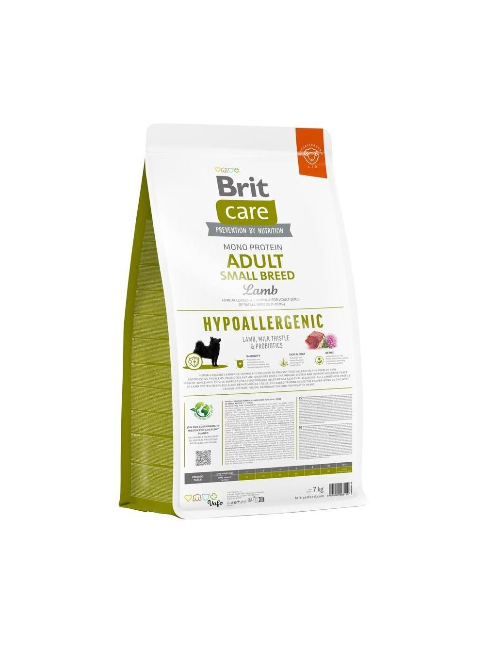 BRIT CARE Dog Hypoallergenic Adult Small Breed Lamb 3kg