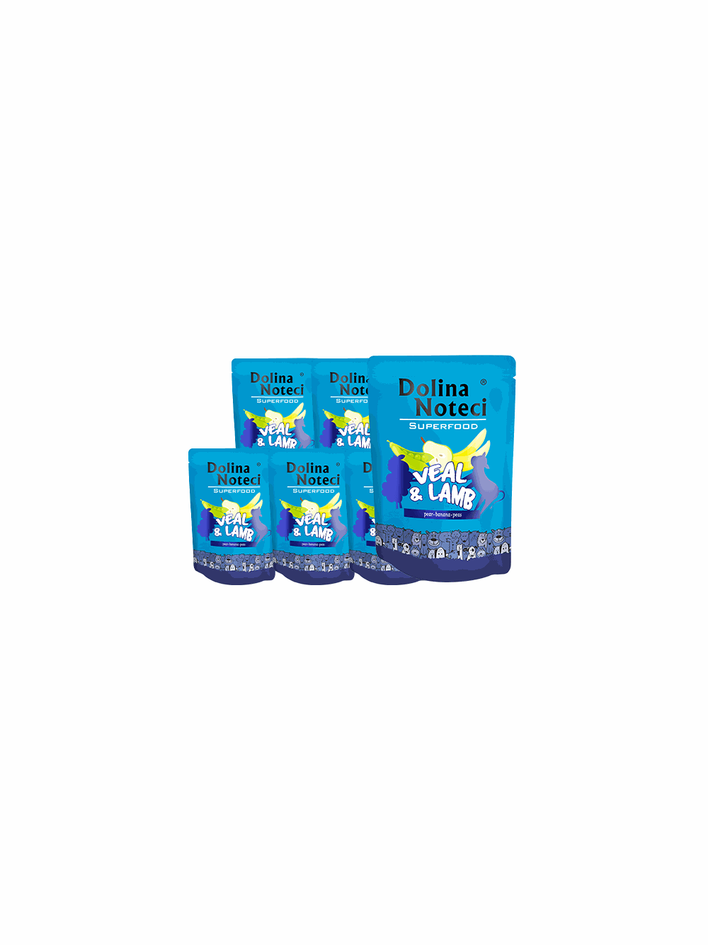 DOLINA NOTECI SUPERFOOD cielęcina i jagnięcina 10 x  300g - karma mokra dla psa