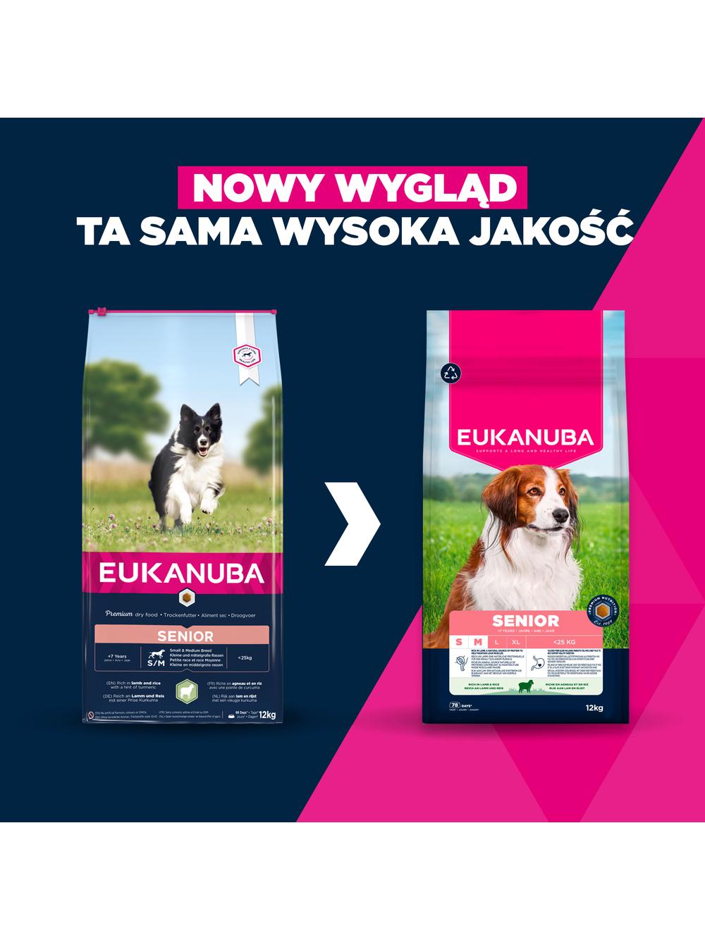 EUKANUBA Mature&Senior Small & Medium Breeds Lamb & Rice 12kg