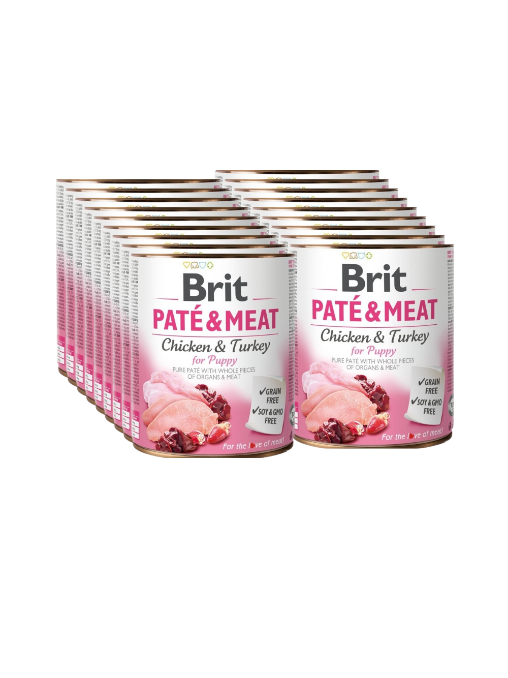 BRIT PATÉ & MEAT CHICKEN & TURKEY FOR PUPPY 18x800g