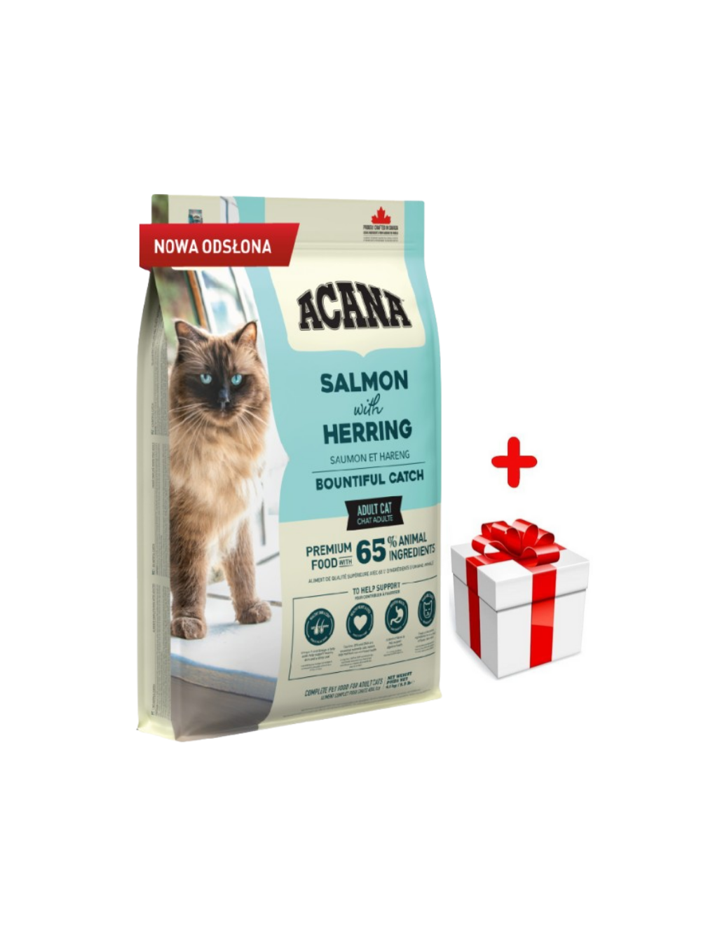 ACANA Bountiful Catch Cat 4,5kg + niespodzianka dla kota GRATIS!