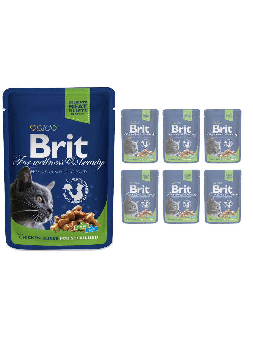 BRIT Cat Sterilised KURCZAK  6x100g