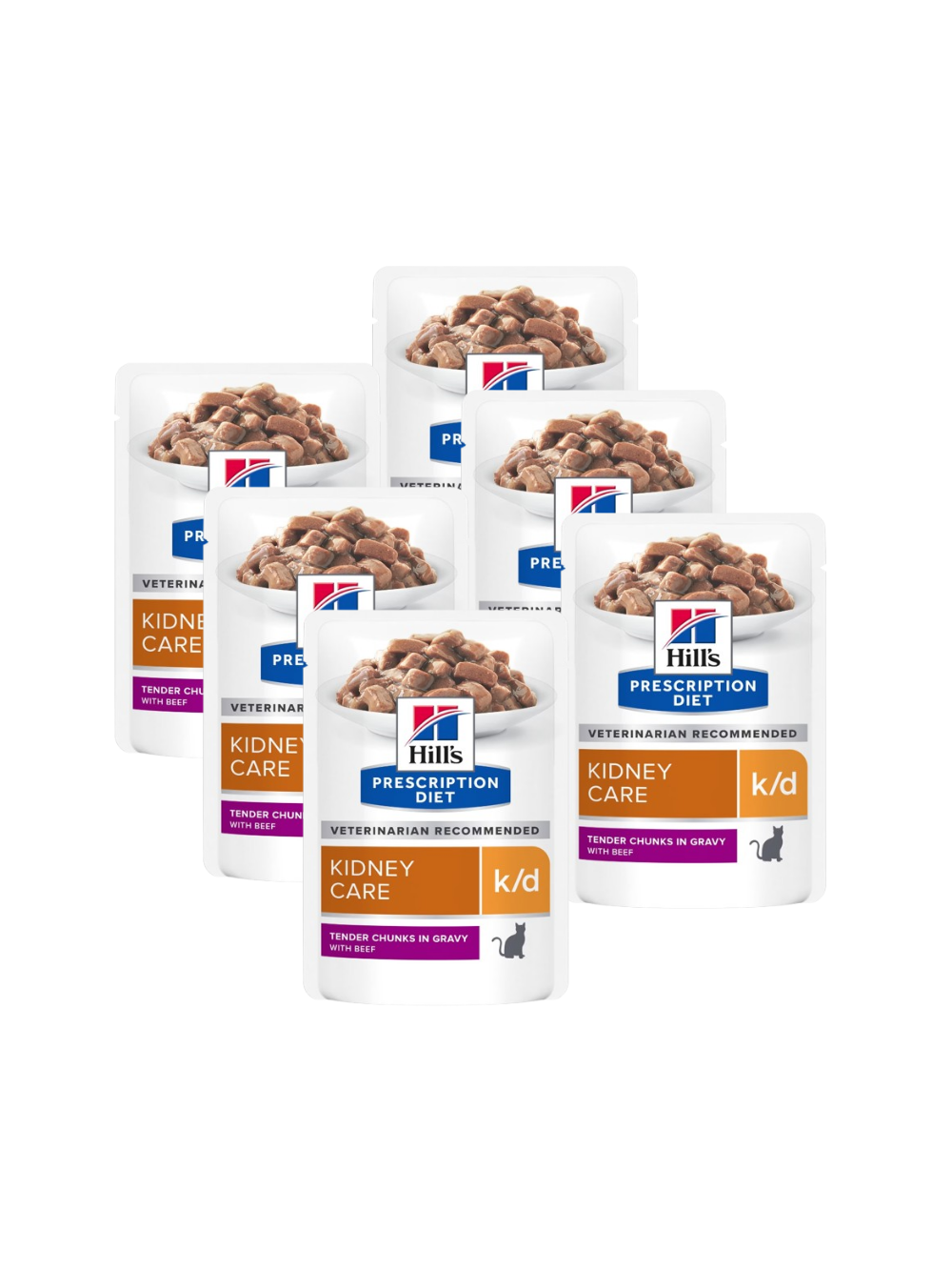 HILL'S PD Prescription Diet Feline k/d Kidney Care Wołowina 6x85g - saszetka