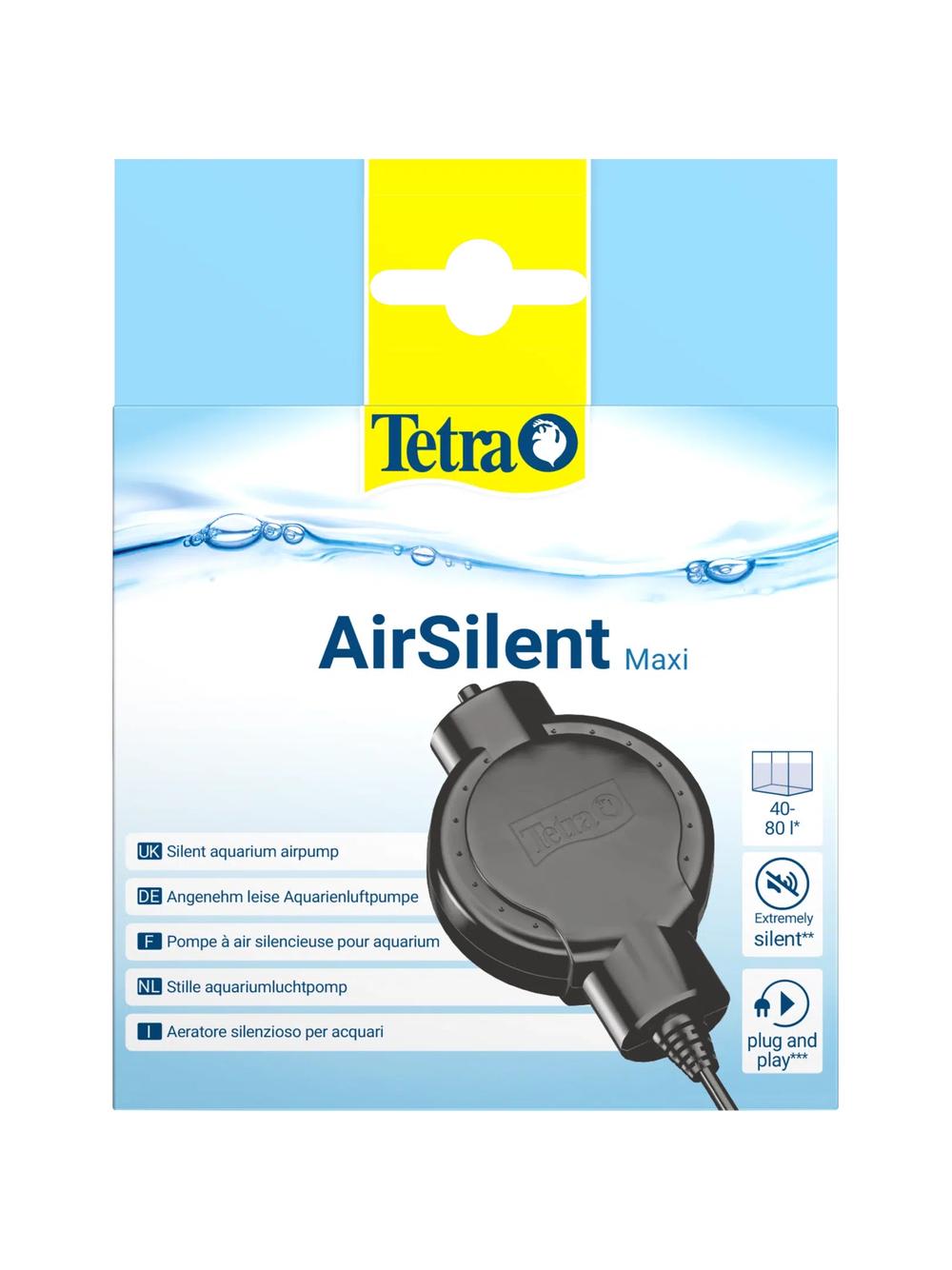 TETRA AirSilent Maxi, ultra cicha pompa powietrzna do akwarium 40 - 80 l