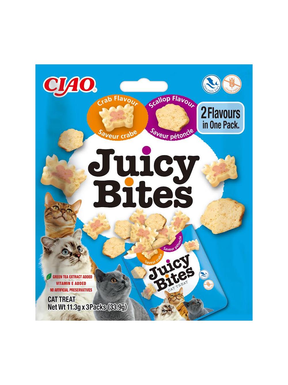 INABA Ciao Juicy Bites-Przegrzebek i Krab 3x11,3g