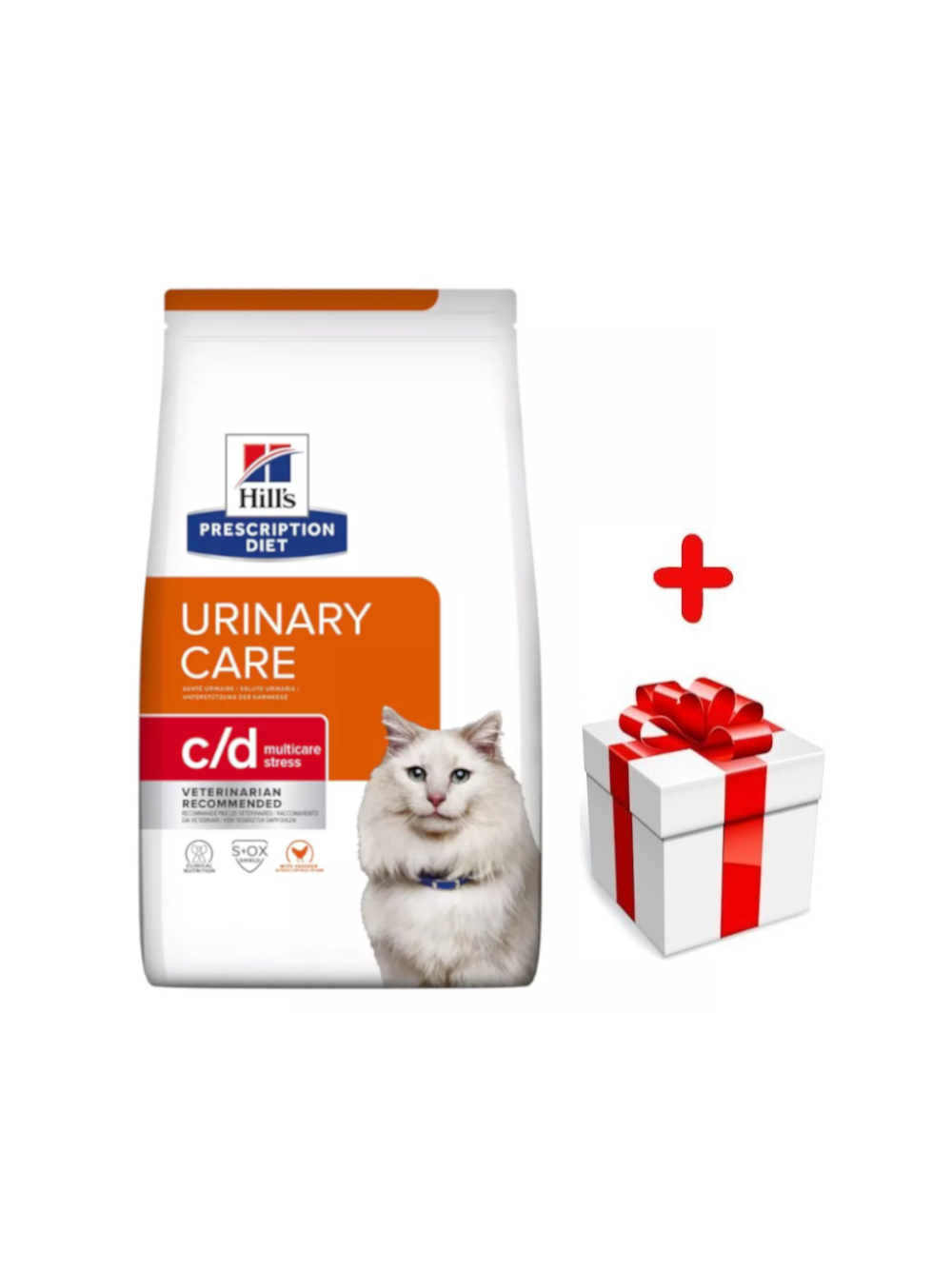 HILL'S PD Prescription Diet Feline c/d Urinary Stress 8kg + niespodzianka dla kota GRATIS!