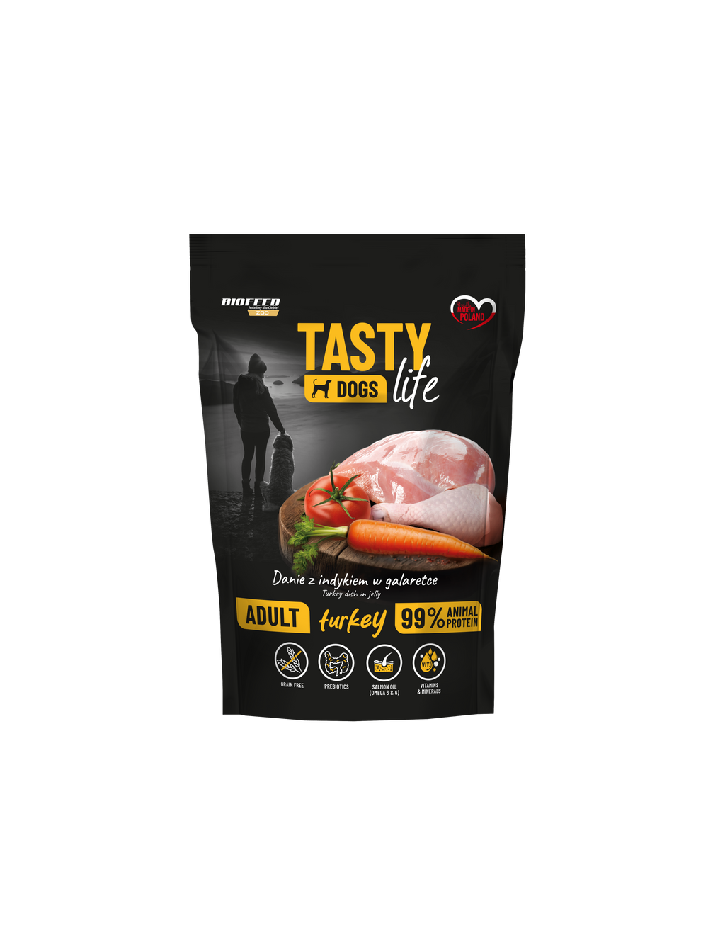 Tasty Dogs Life Danie z indykiem w galaretce 500g