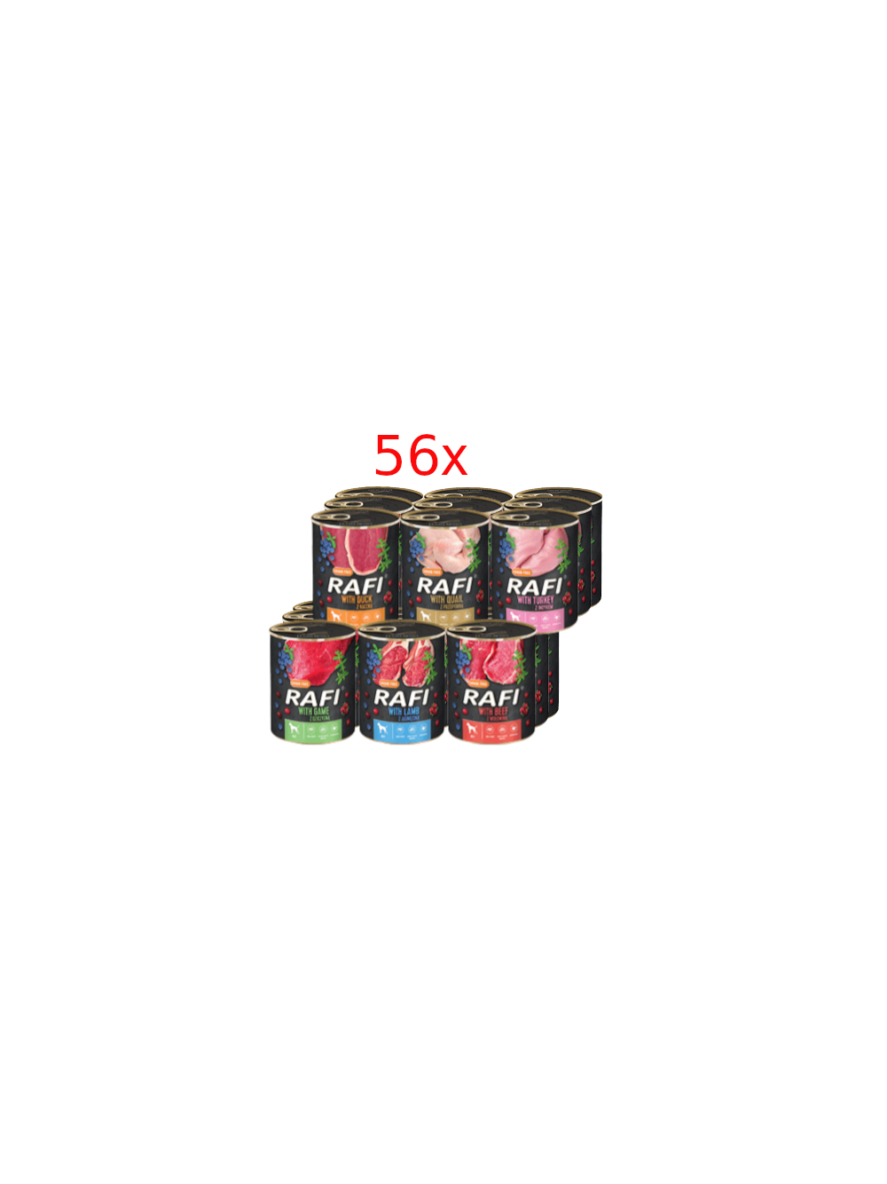 DOLINA NOTECI Rafi dla psa mix smaków 56x400g