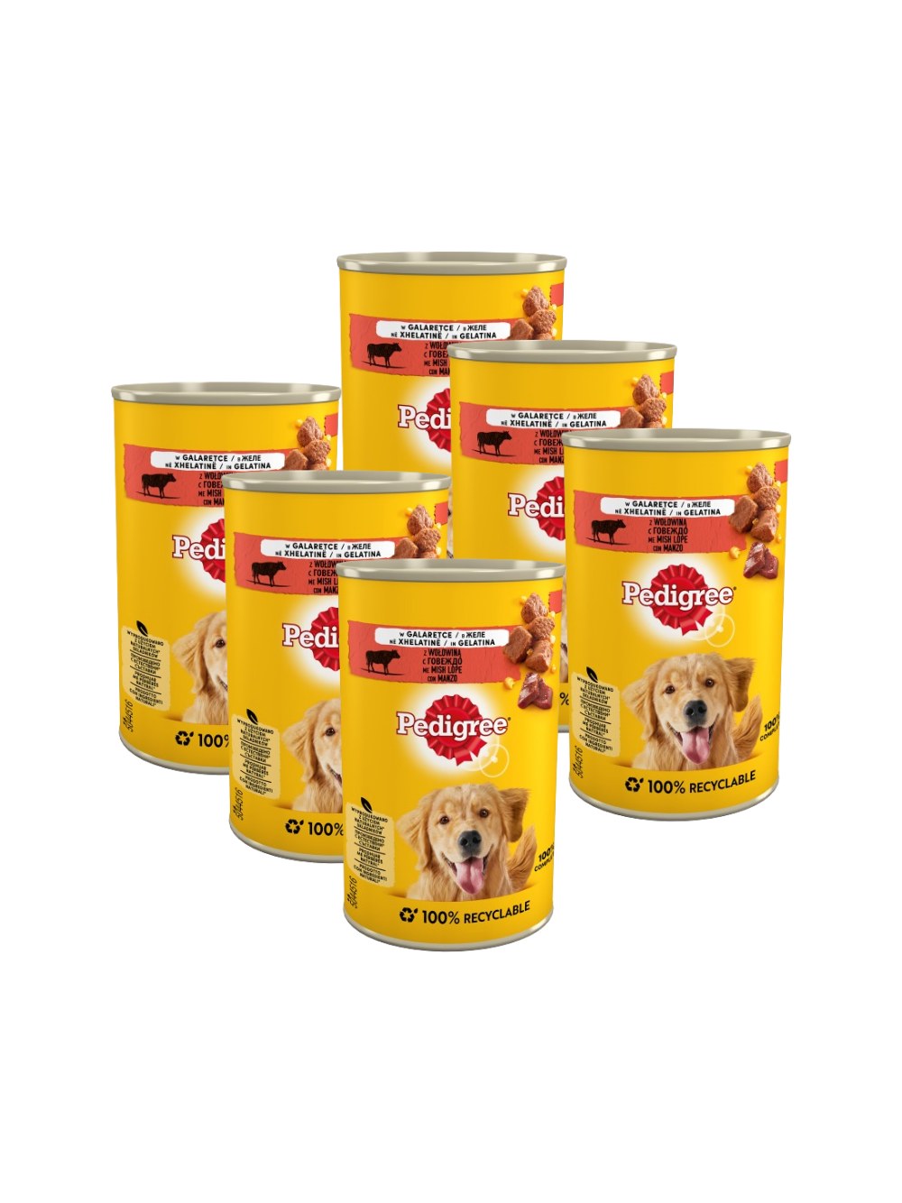 PEDIGREE Adult mokra karma dla psów, z wołowiną w galaretce 6x400g