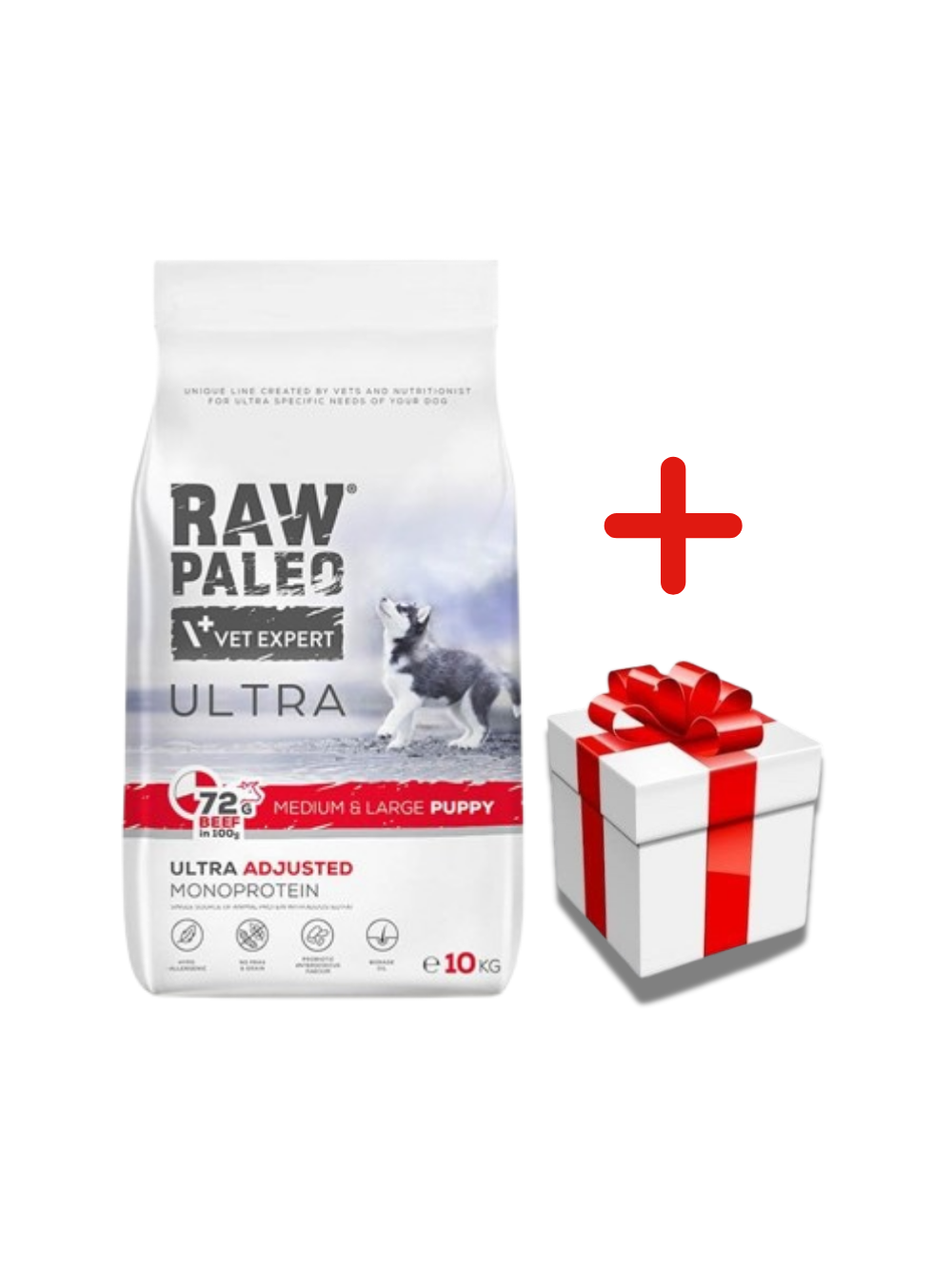 Vetexpert Raw Paleo Ultra Beef Puppy Medium/ Large 10KG + NIESPODZIANKA DLA PSA GRATIS!!