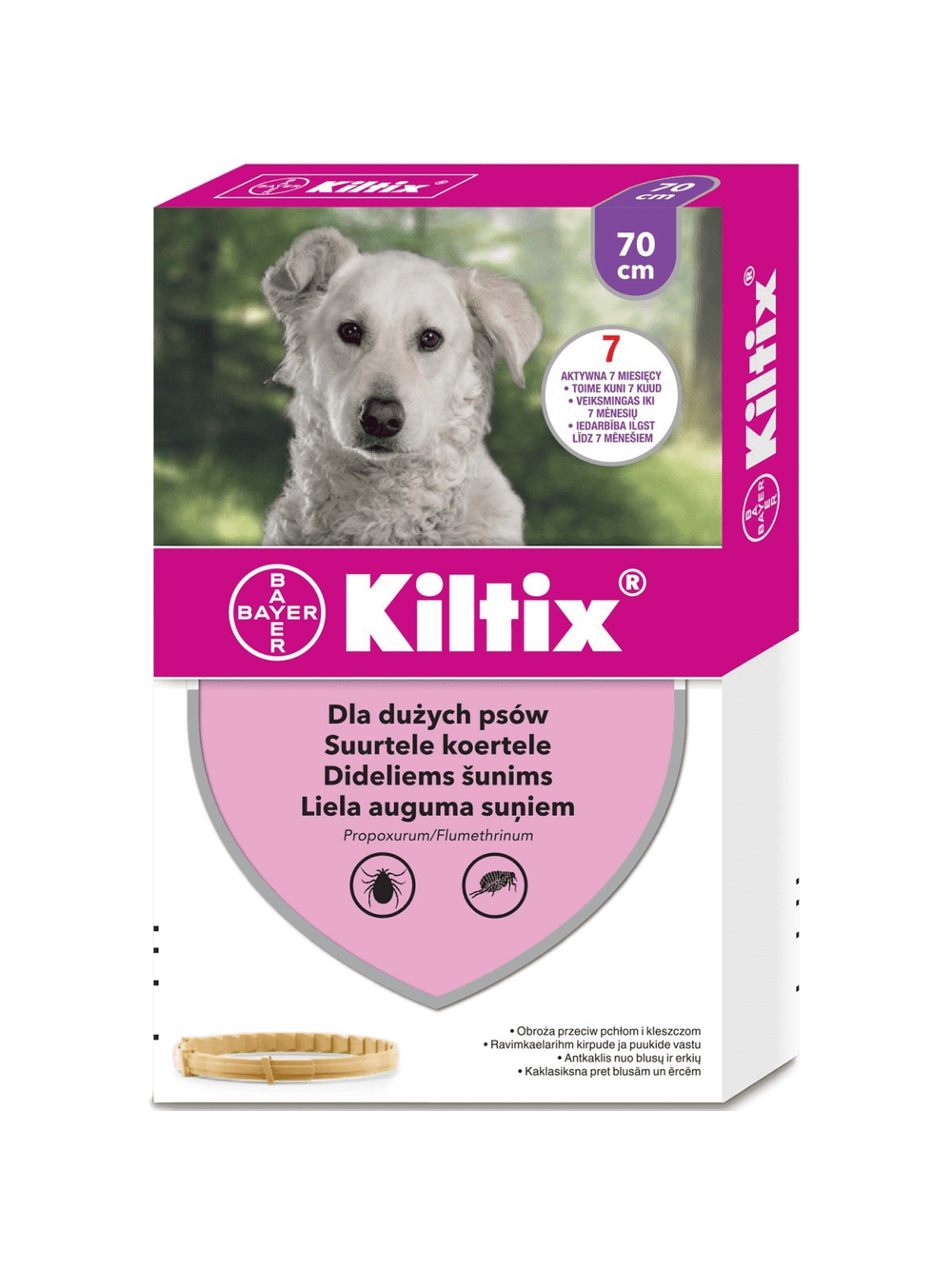 Kiltix Obroża dla psów dużych dł, 70cm+ TRIXIE Szczypce do usuwania kleszczy 9cm