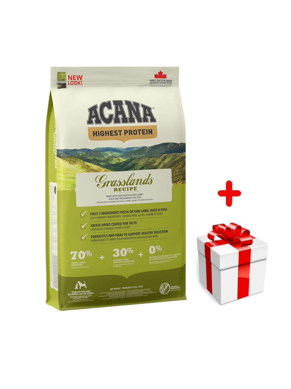 ACANA Grasslands Dog 11,4kg + niespodzianka dla psa GRATIS!