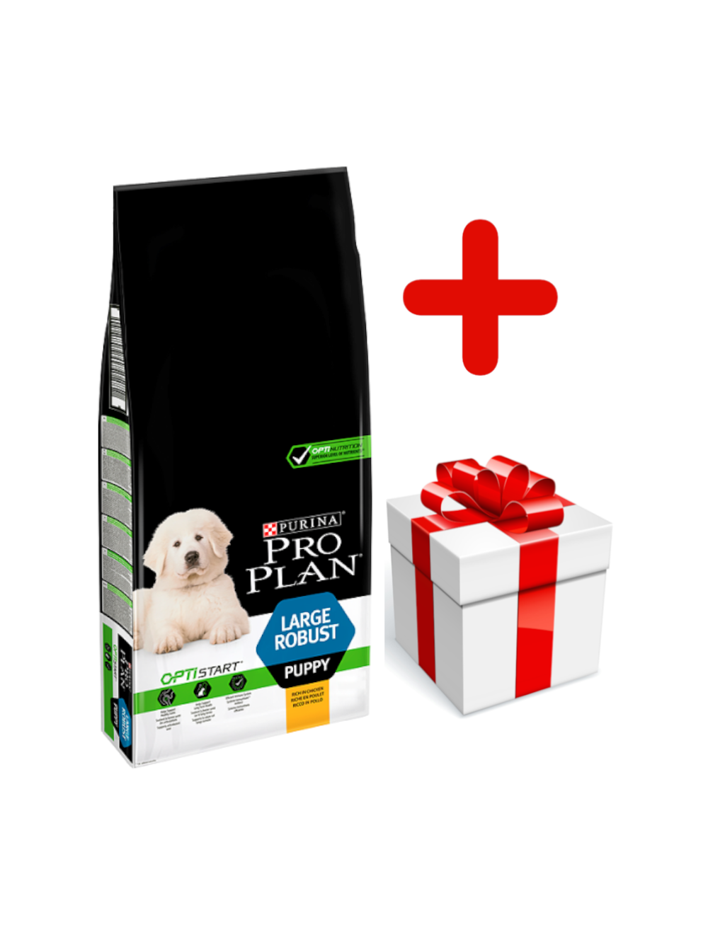 Purina Pro Plan Large Puppy Robust Optistart, kurczak i ryż 12kg  + niespodzianka dla psa GRATIS!