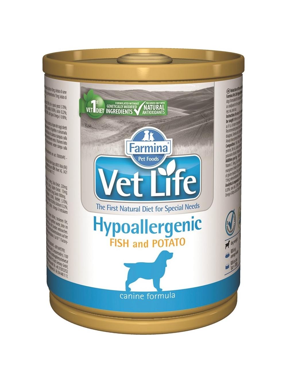 Farmina Vet Life Hypoallergenic Fish & Potato Dog 6x300g