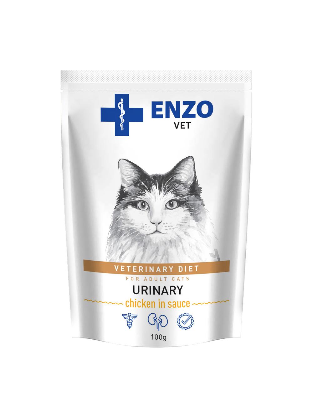 ENZO VET Urinary z kurczakiem w sosie dla kotów 6x100g
