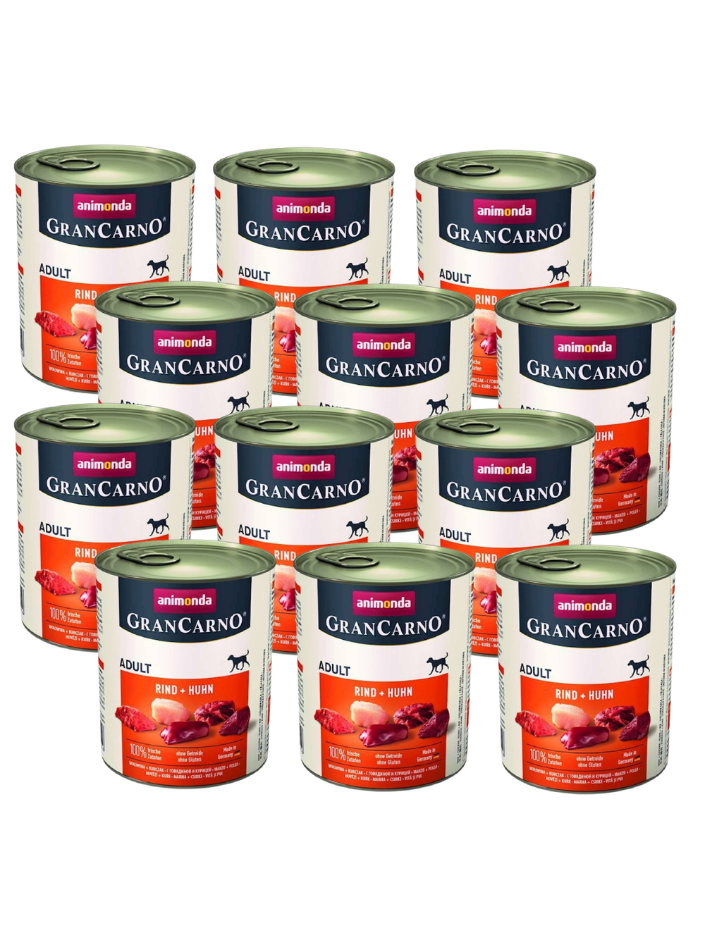 ANIMONDA GranCarno Adult Dog smak: Wołowina + kurczak  12 x 800g