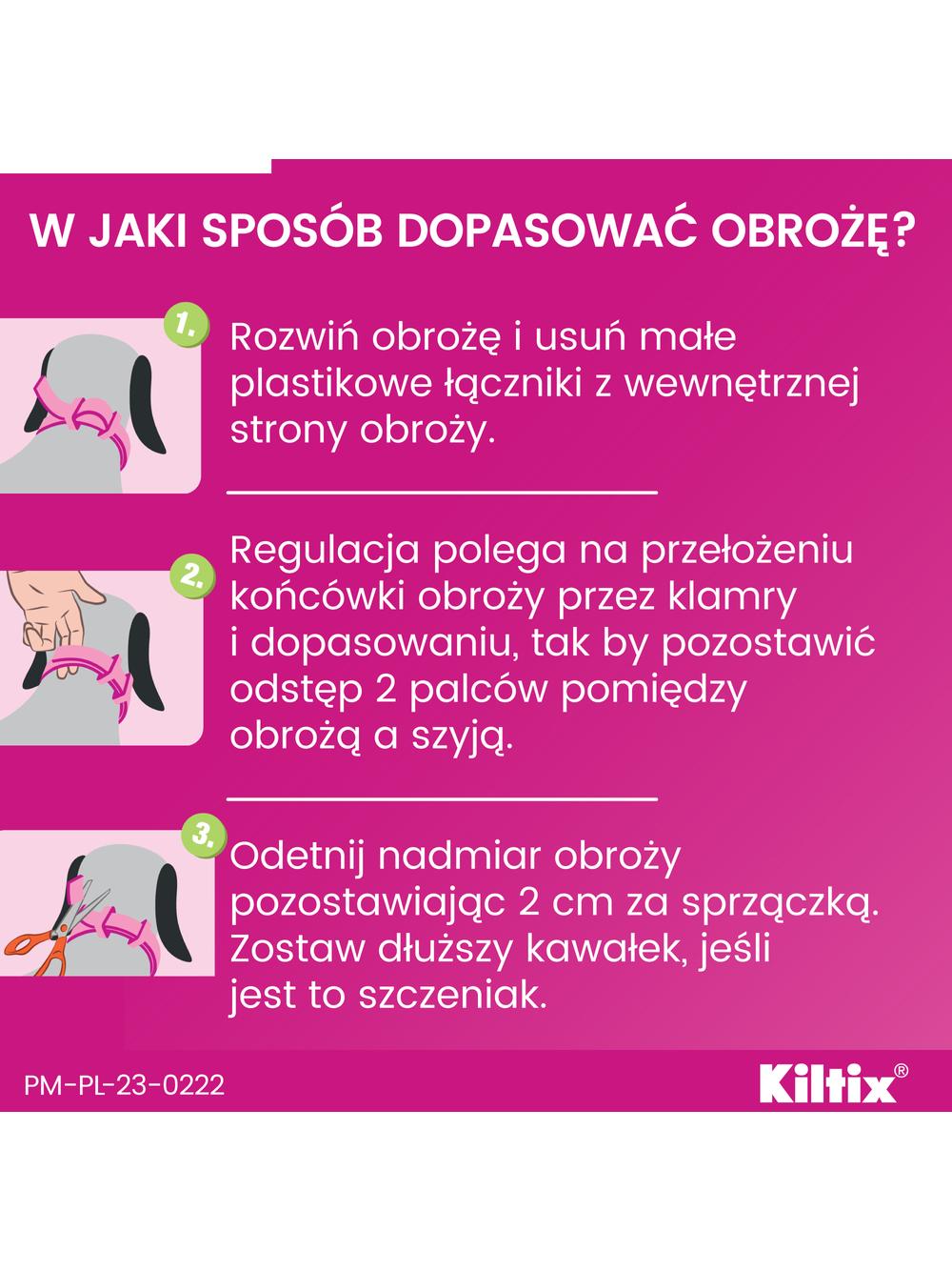 Kiltix Obroża dla psów dużych dł, 70cm+ TRIXIE Szczypce do usuwania kleszczy 9cm