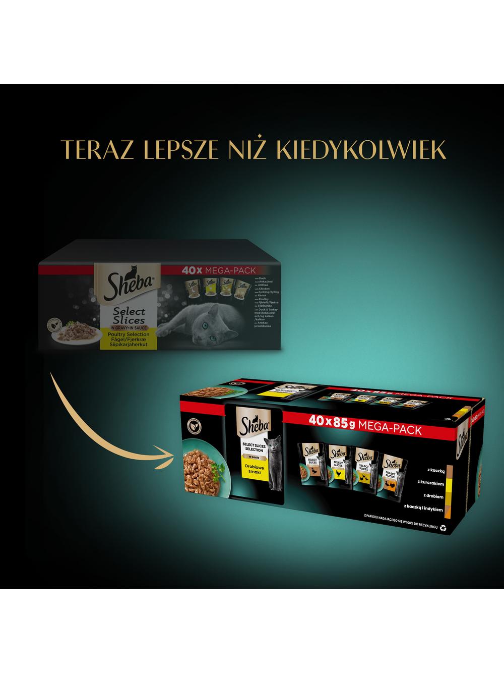 SHEBA Selection Select Slices Drobiowe Smaki saszetki  40x85g